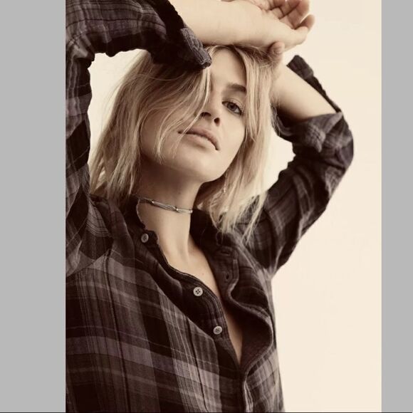 FREE PEOPLE X CP SHADES NIRVANA PLAID TUNIC - Picture 3 of 7